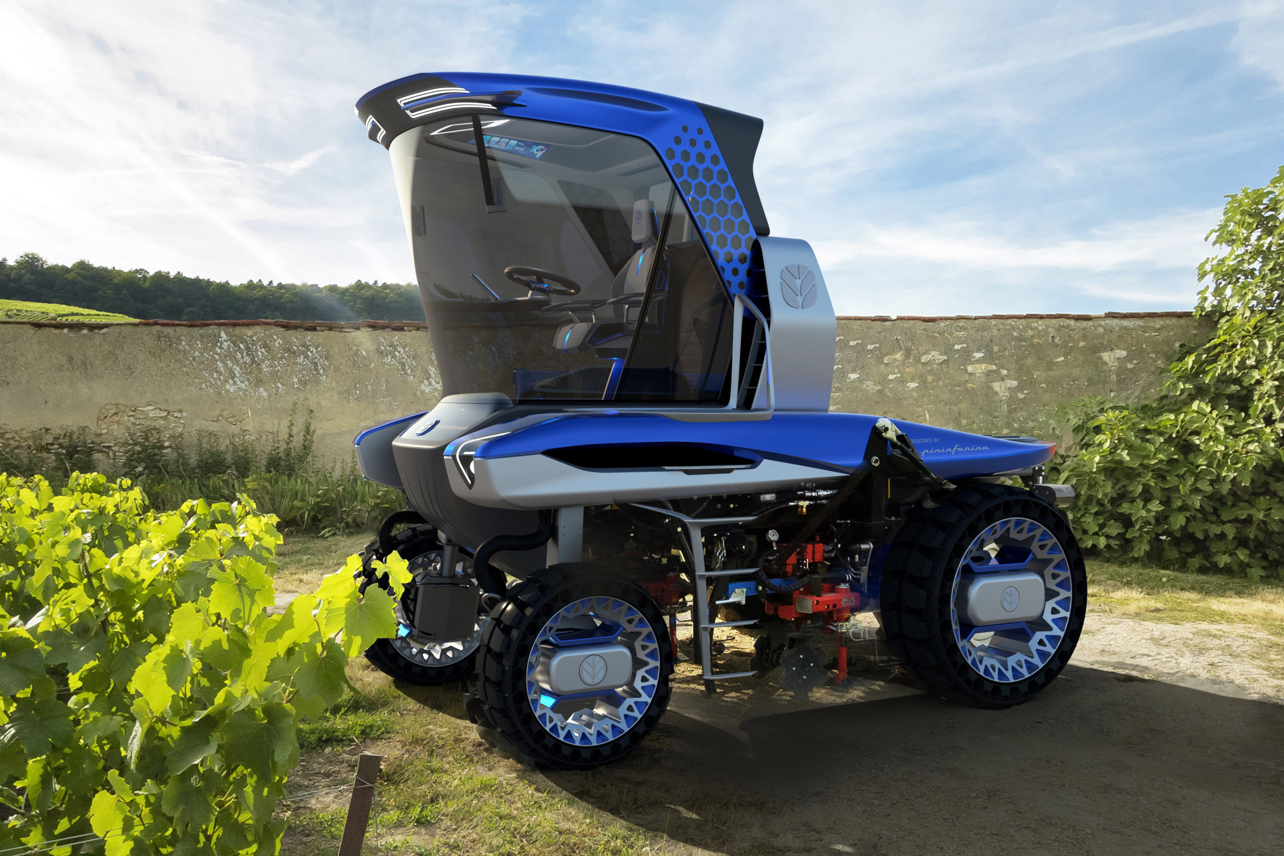 Le concept de tracteur enjambeur électrique de New Holland récompensé pour son design